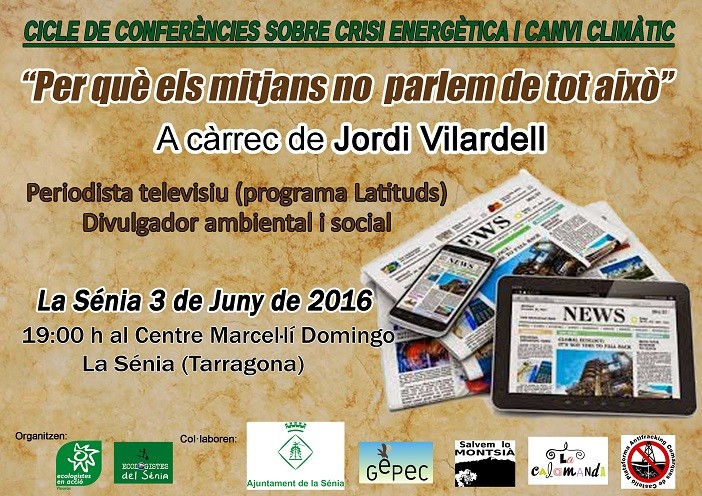Demà: xerrada Jordi Vilardell a la Sénia