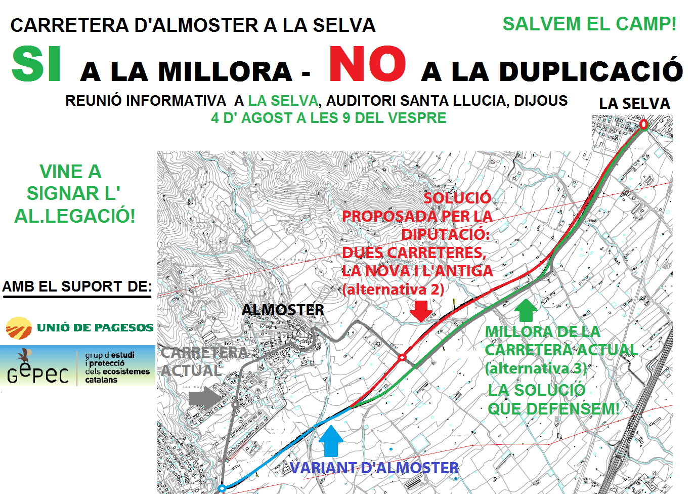 Noves reunions informatives sobre el projecte de carretera Almoster-La Selva