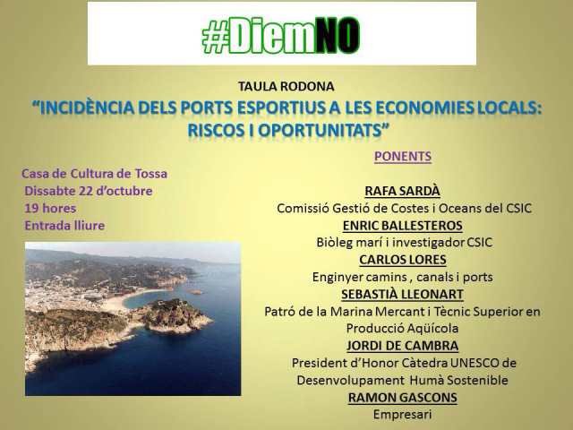#DiemNO -Incidència dels ports esportius a les economies locals 