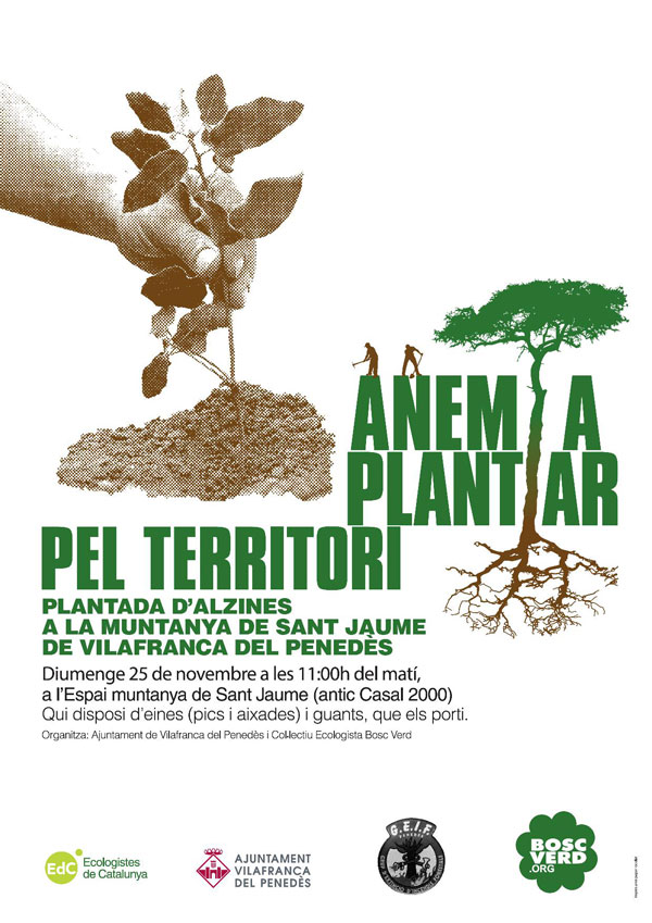 Plantació forestal a la muntanya de Sant Jaume 2018