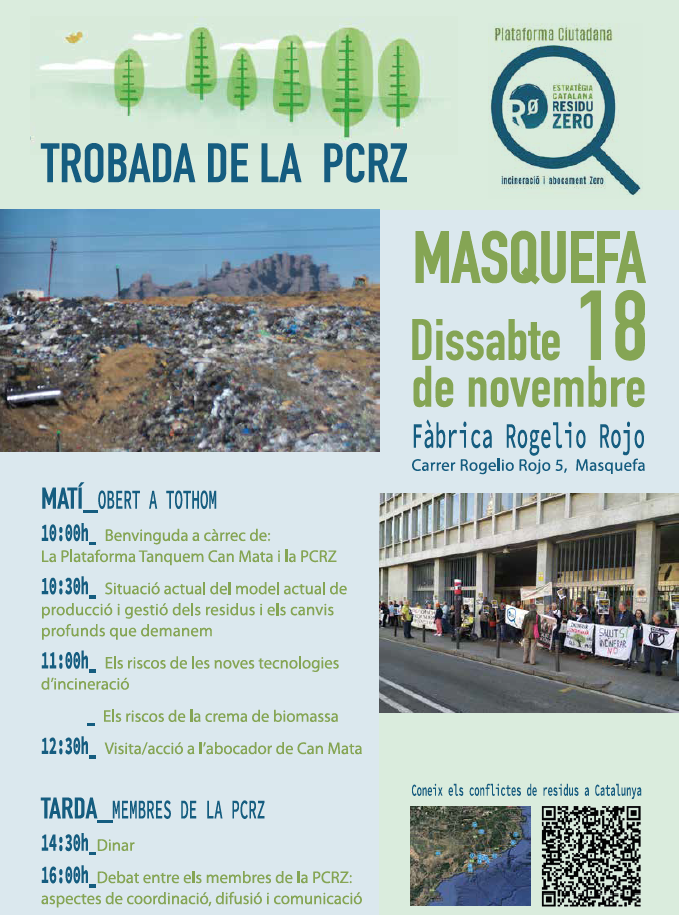 Dissabte 18 de novembre Masquefa acull les plataformes amb conflictes de residus.