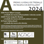 PREMIS JUVENILS DE TREBALLS DE RECERCA DE BATXILLERAT 2024