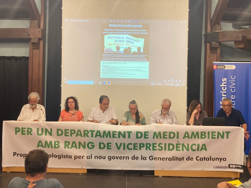 Comunicat de premsa: Manifest ” Per un Departament de Medi ambient amb rang de Vicepresidència”.