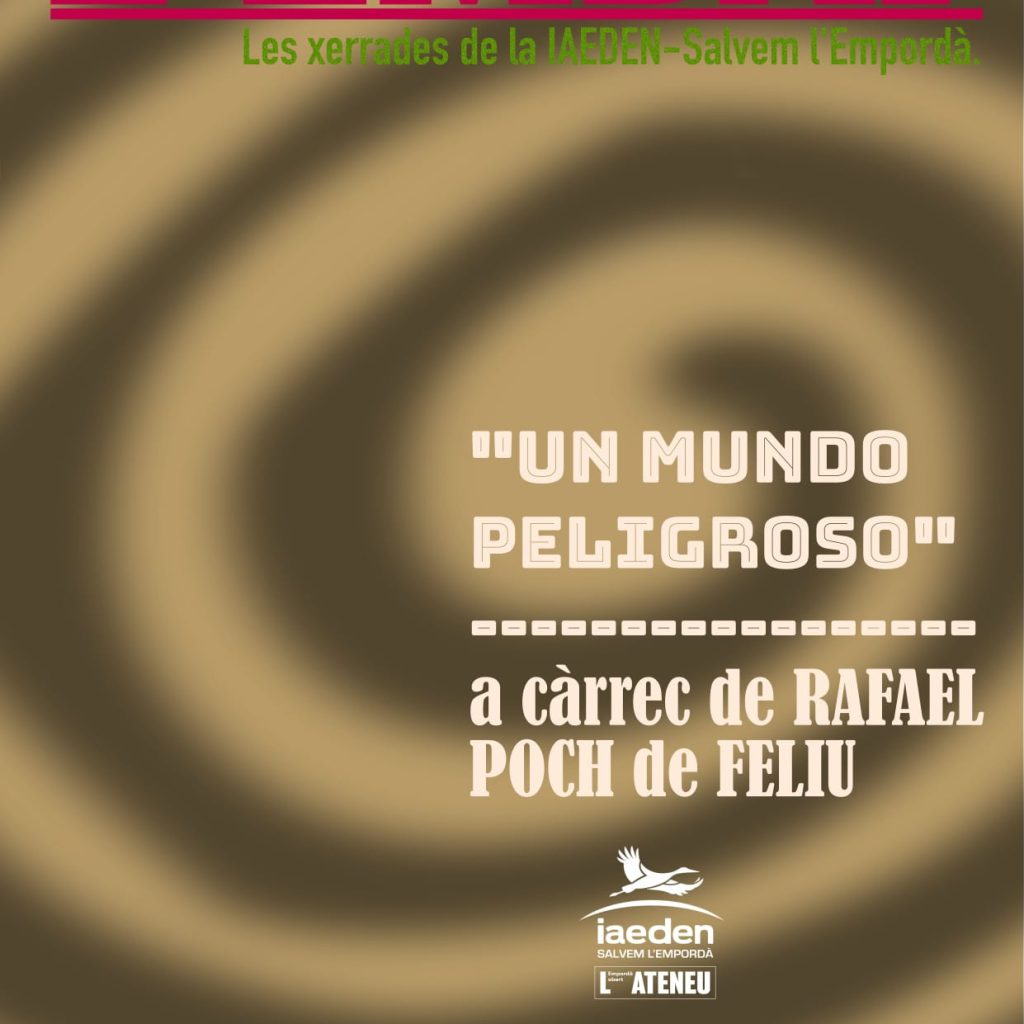 L’IAEDEN-Salvem l’Empordà acorda organitzar un cicle de xerrades sobre temes d’actualitat i impartides per especialistes, majoritàriament aliens a l’entitat.